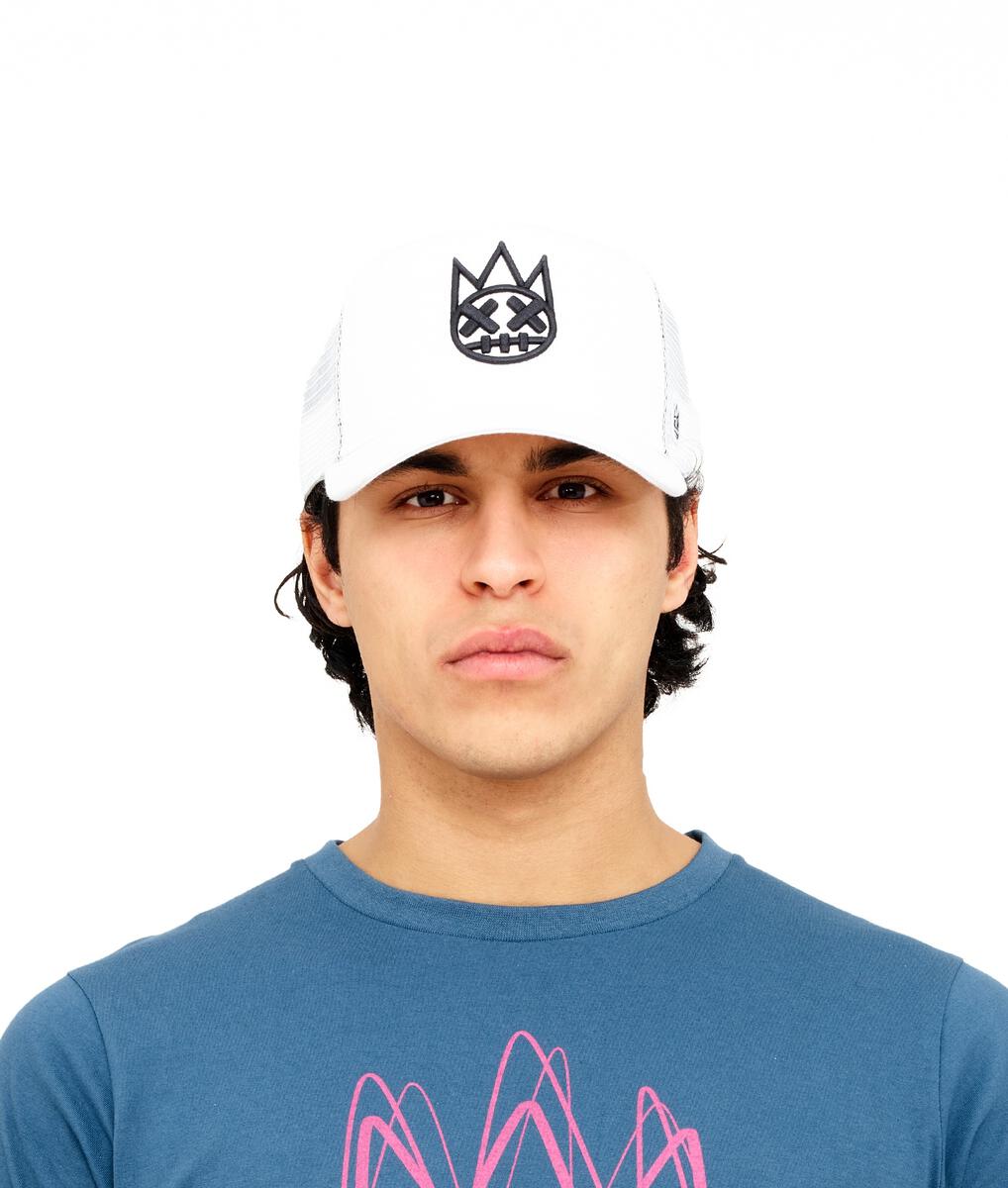 CULT MESH BACK TRUCKER CURVED VISOR WHITE CLEAN (621A0-CH19A)