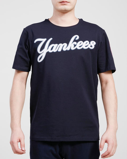 PRO STANDARD NEW YORK YANKEES TACKLE TWILL SJ TEE (LNY135741)-NAVY