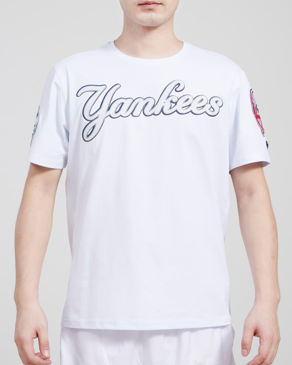 PRO STANDARD NEW YORK YANKEES TACKLE TWILL SJ TEE (LNY135741)-WHT