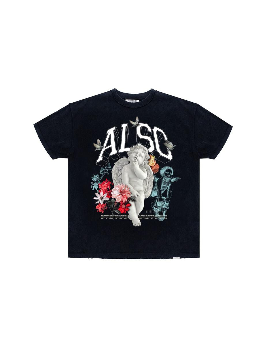 ALMOST SOMEDAY DEVINE TEE BLACK