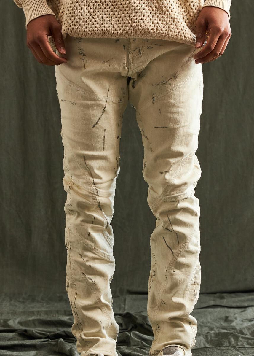 EMBELLISH KELLIN JEANS 'CREAM' 123-011