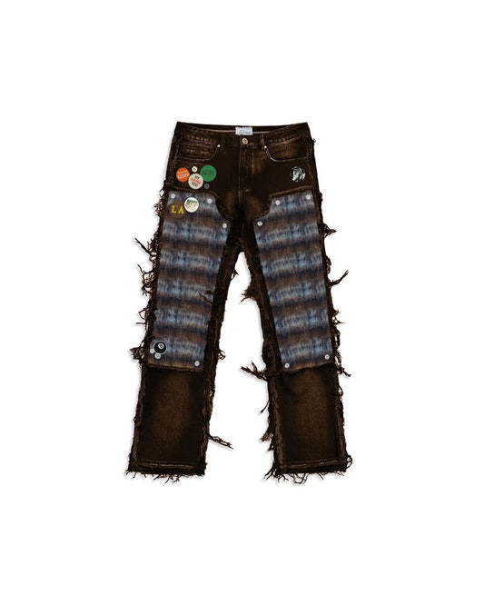 LIFTED ANCHORS "VARIAL" MOHAIR CARPENTER DENIM BROWN/MOHAIR