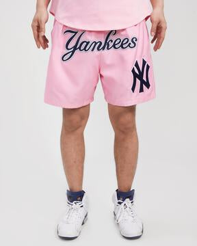 PRO STANDARD NEW YORK YANKEES CLASSIC WOVEN SHORT (LNY336793)-PINK