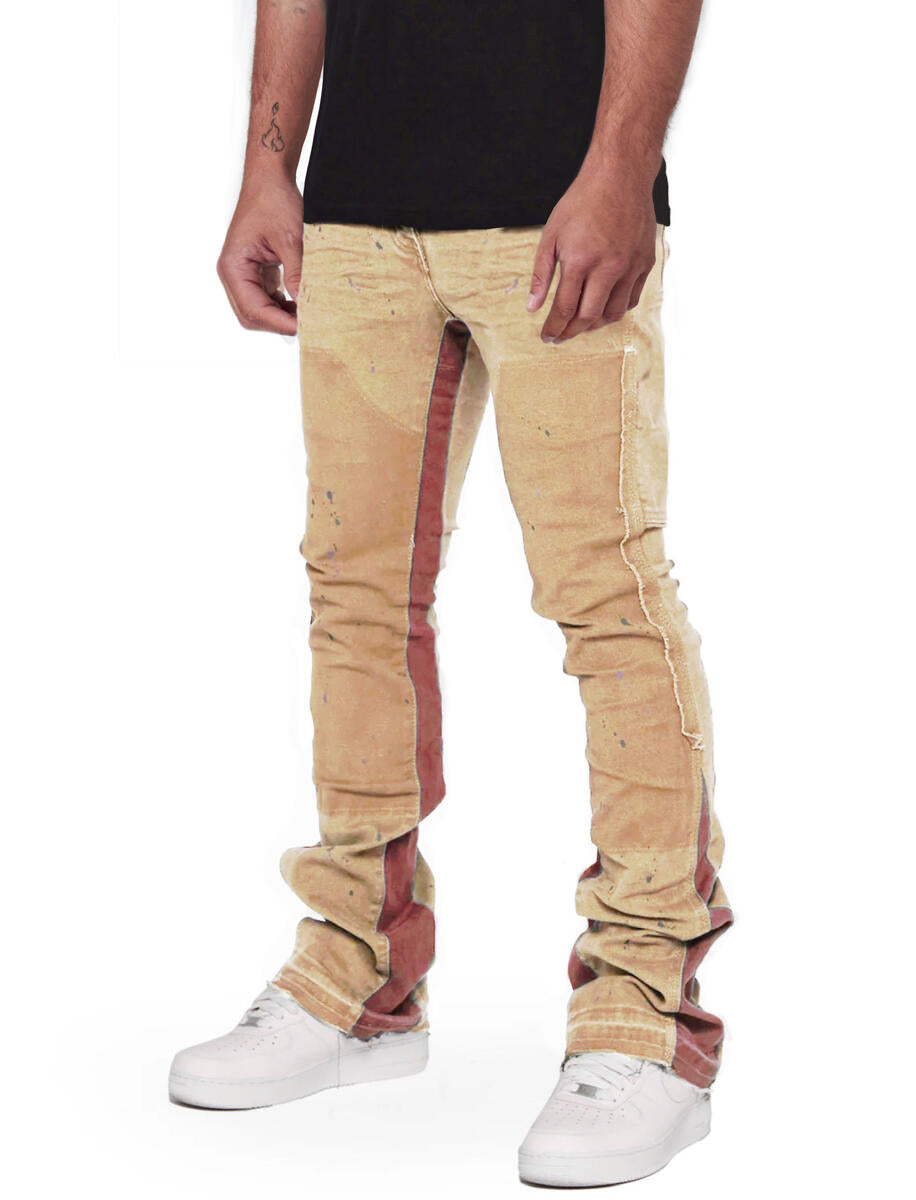 SUGAR HILL "REVOLVER" STACKED DENIM (KHAKI) (SH23-FALL-18)