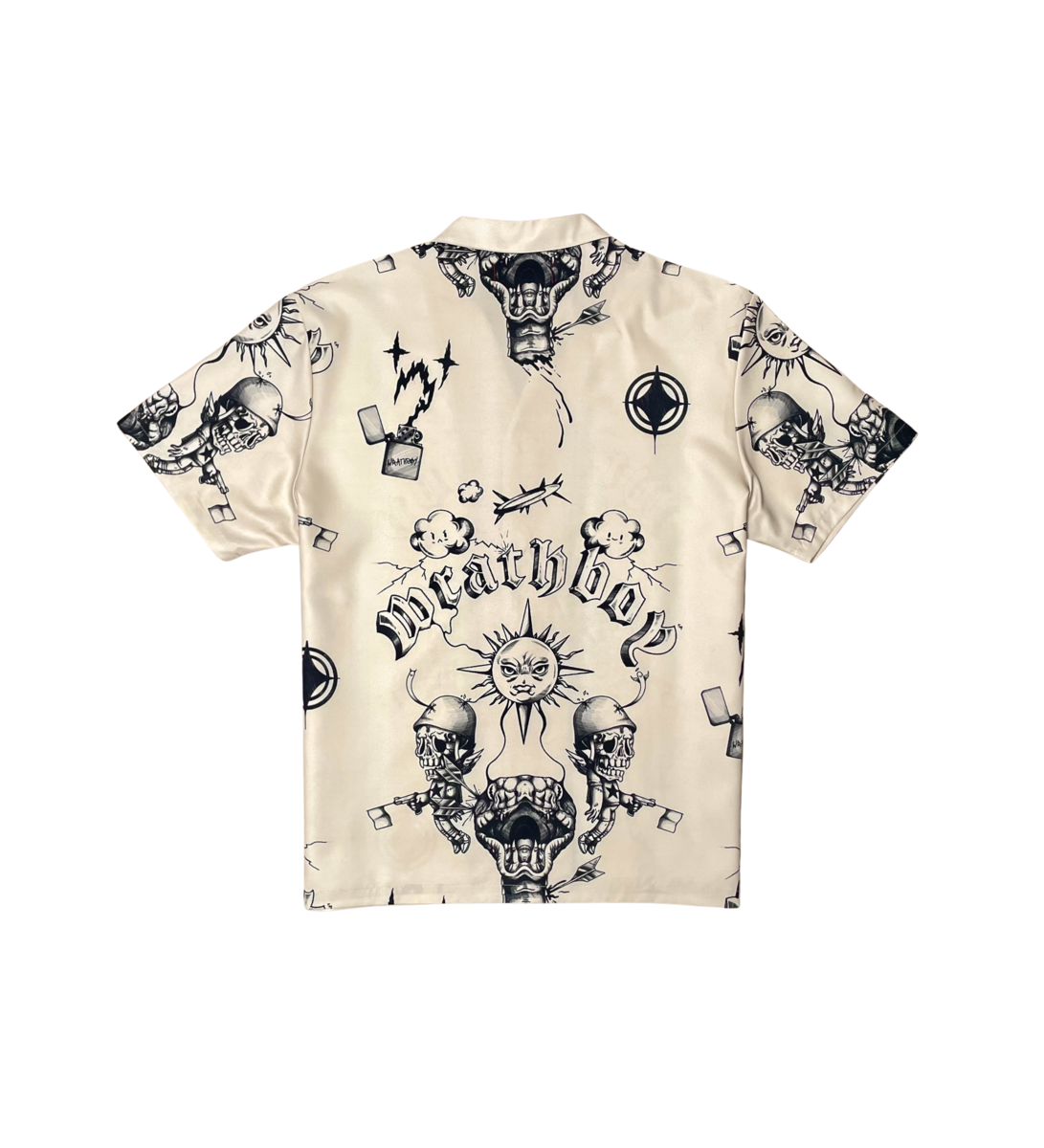 GRAFFITI SHORT SLEEVE BUTTTON DOWN "LT KHAKI"