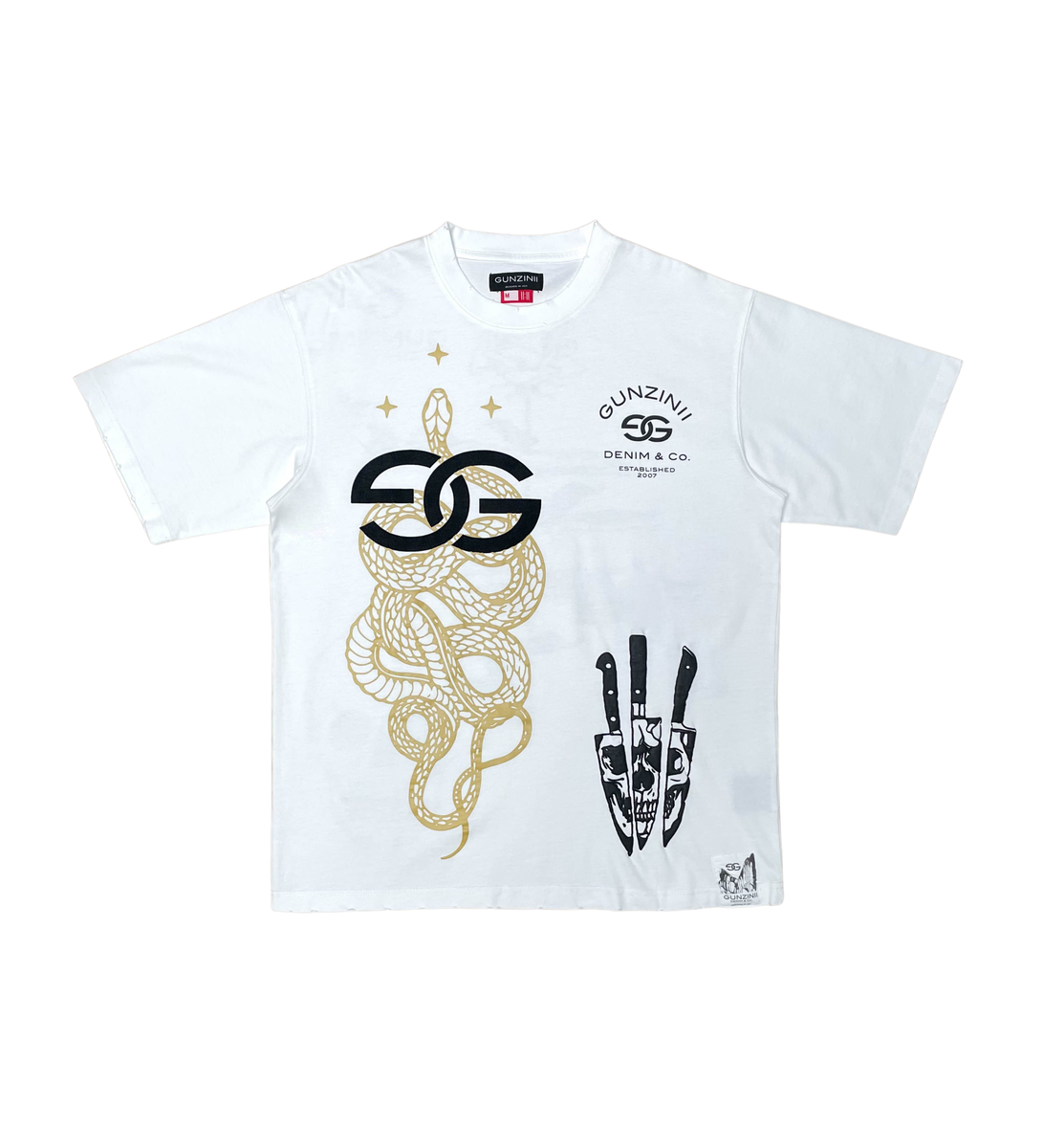 GUNZINII Rose & Weapons Tee (GZ205 NATURAL)