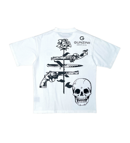 GUNZINII Rose & Weapons Tee (GZ205 NATURAL)