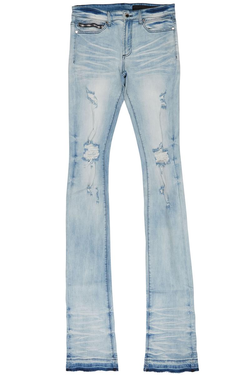 ROCKSTAR- SNIPER BLUE - SUPERSTACKED FLARE JEAN