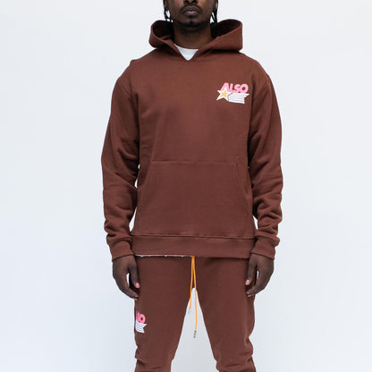 ALMOST SOMEDAY CAPITAL FLARE SWEATPANT 'BROWN'