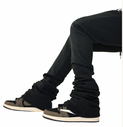 SI TU VEUX 'LOGO STACKED JOGGER' (TVFP0044-STK) BLACK