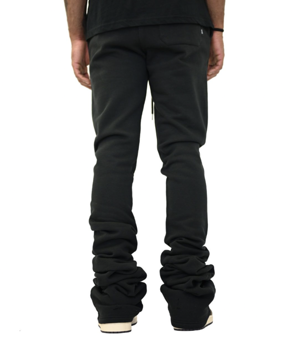 SI TU VEUX 'LOGO STACKED JOGGER' (TVFP0044-STK) BLACK