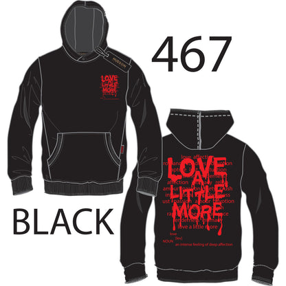 HUDSON LOVE A LITTLE MORE 385GSM HOODY (467) 'BLACK'