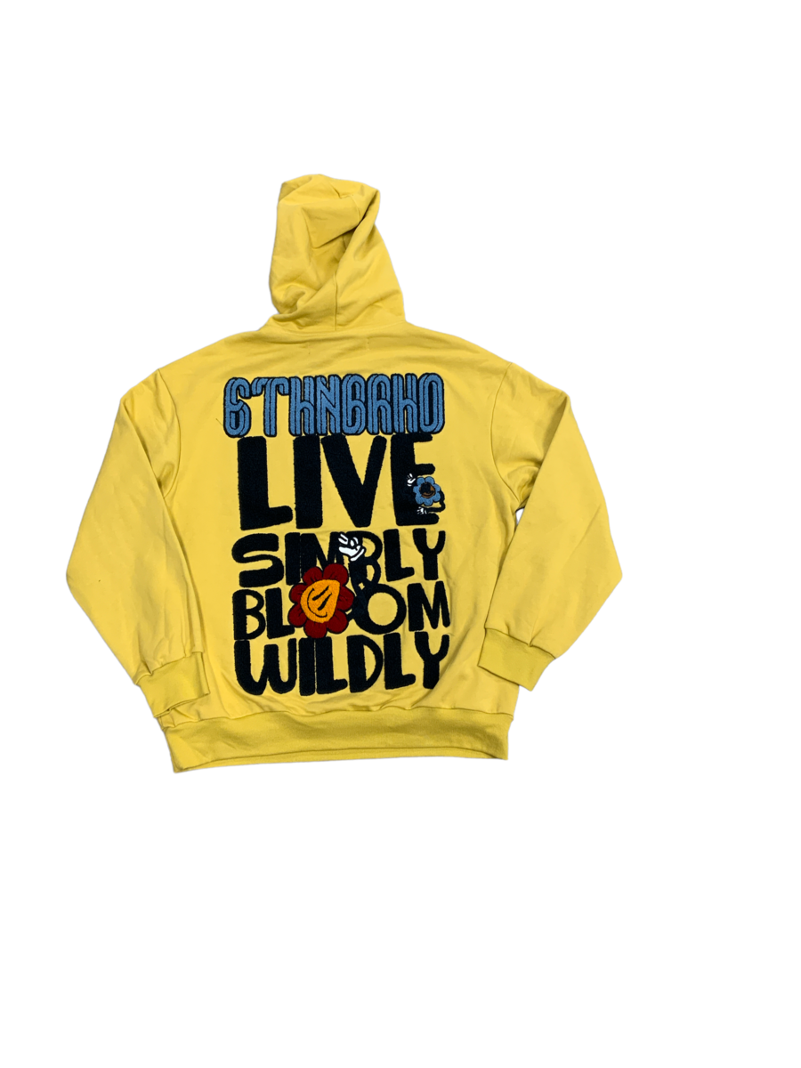 6TH NBRHD "WILD BLOOM" HOODIE (6TH-F2103)-YELLOW