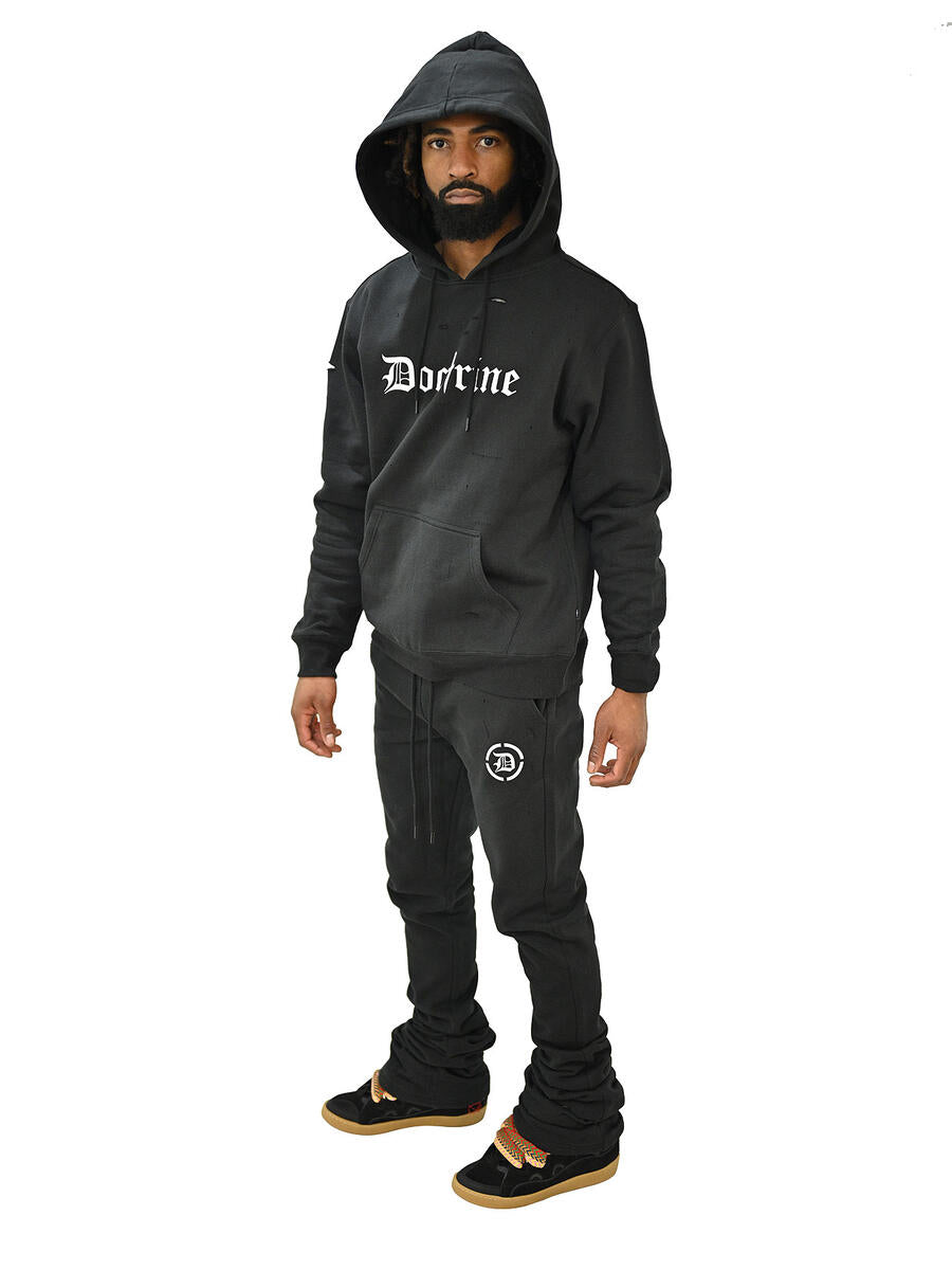 DOCTRINE PIRANHA HOODIE (DB0026) BLACK