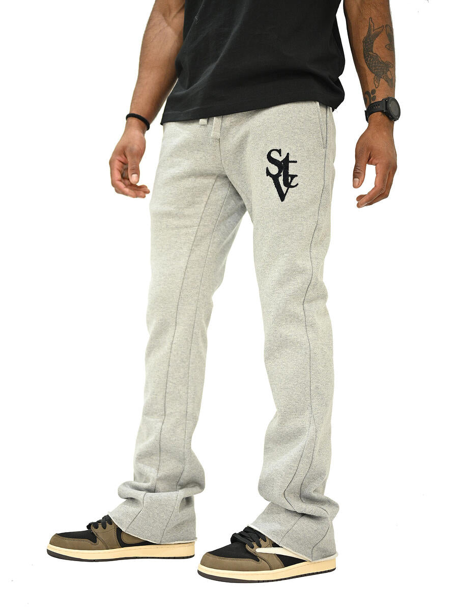 SI TU VEUX LOGO FLARE JOGGER (TV0093) HEATHER GREY