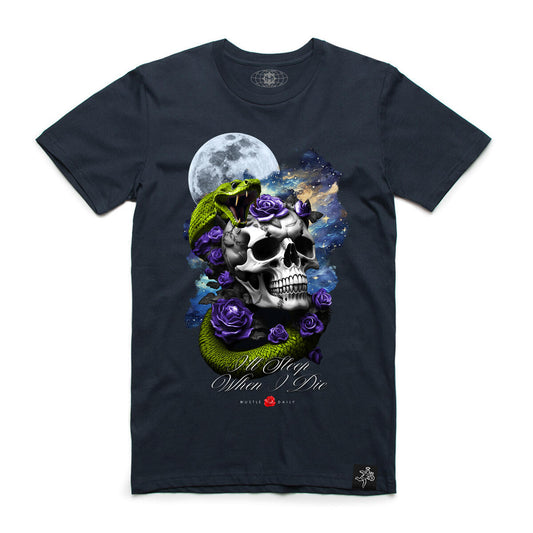 HASTA MUERTE 'Snake Skull' TEE NAVY