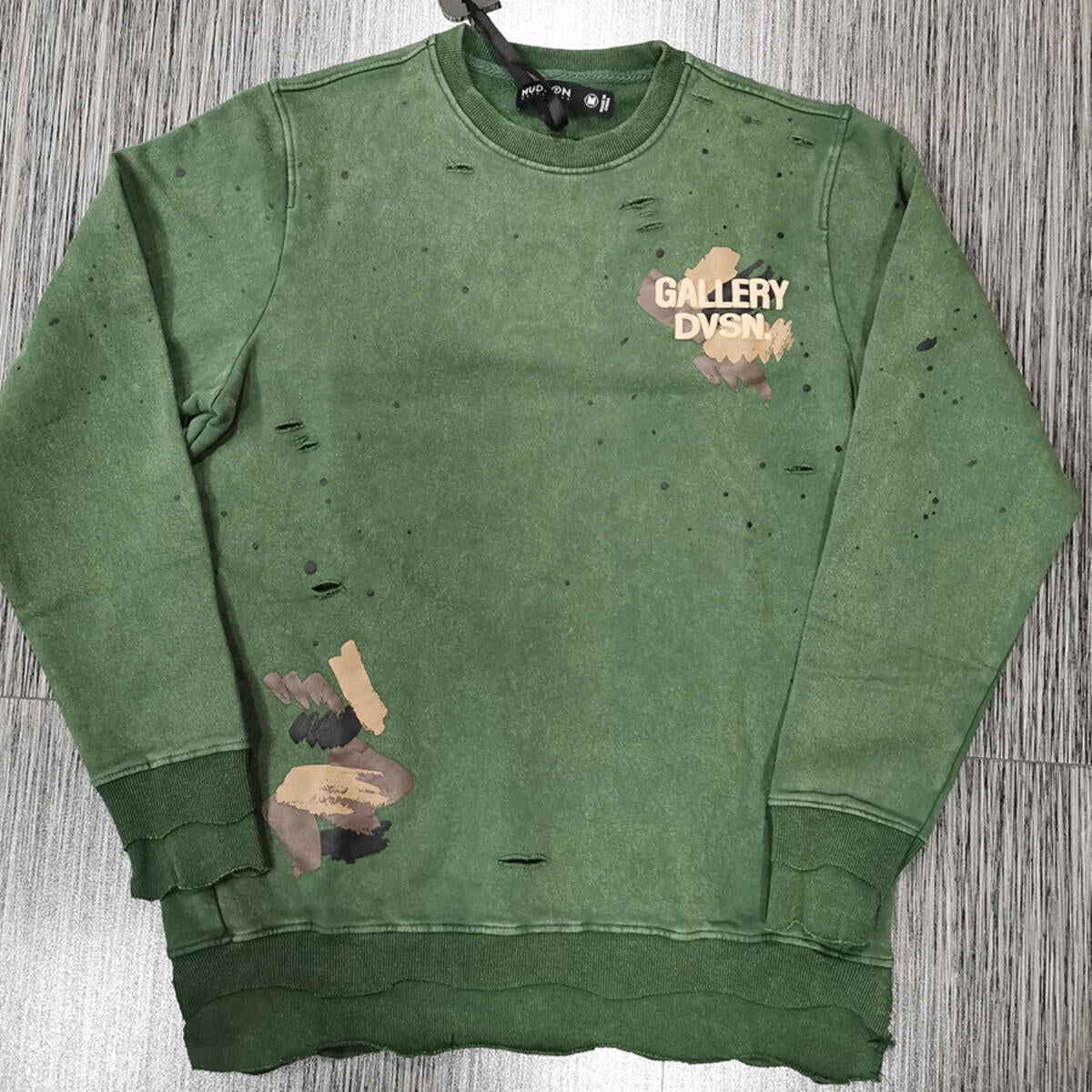 HUDSON GALLERY DVSN CREWNECK 385GSM (465) 'OLIVE ACID'