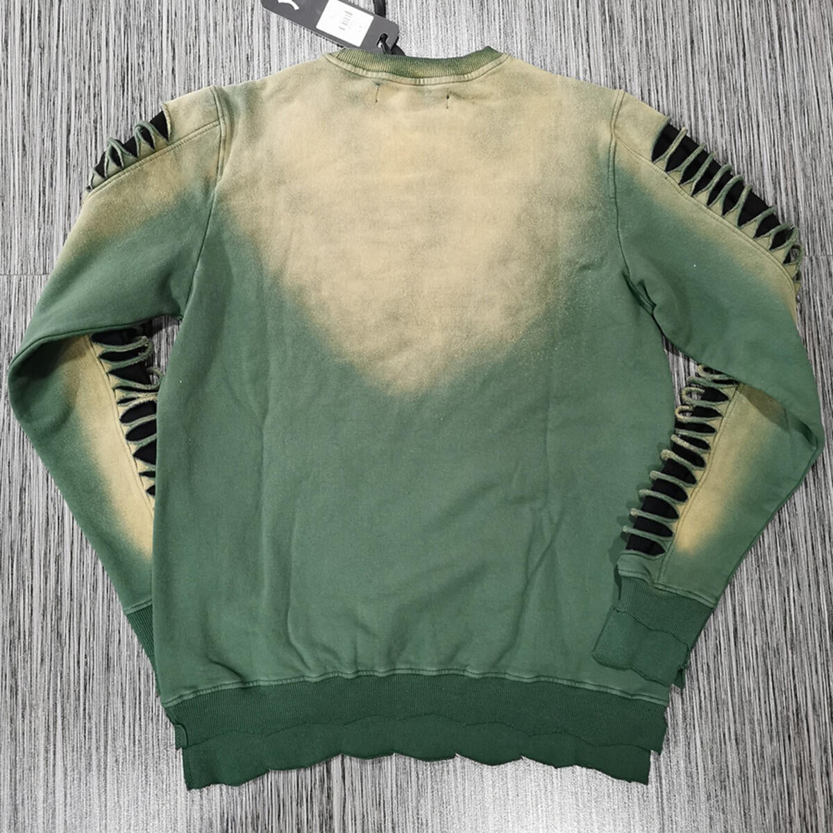 HUDSON 1999 RIPnREPAIR CREWNECK 385GSM (471) 'OLIVE ACID'