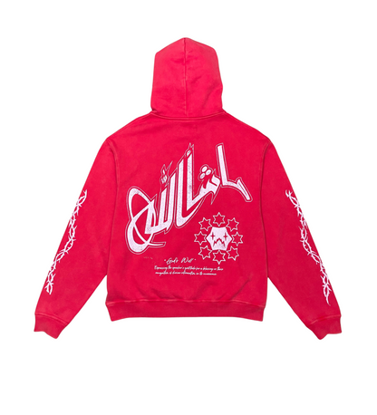 Wrathboy HOODIE - Gods Will - RED - WB03-035-RED