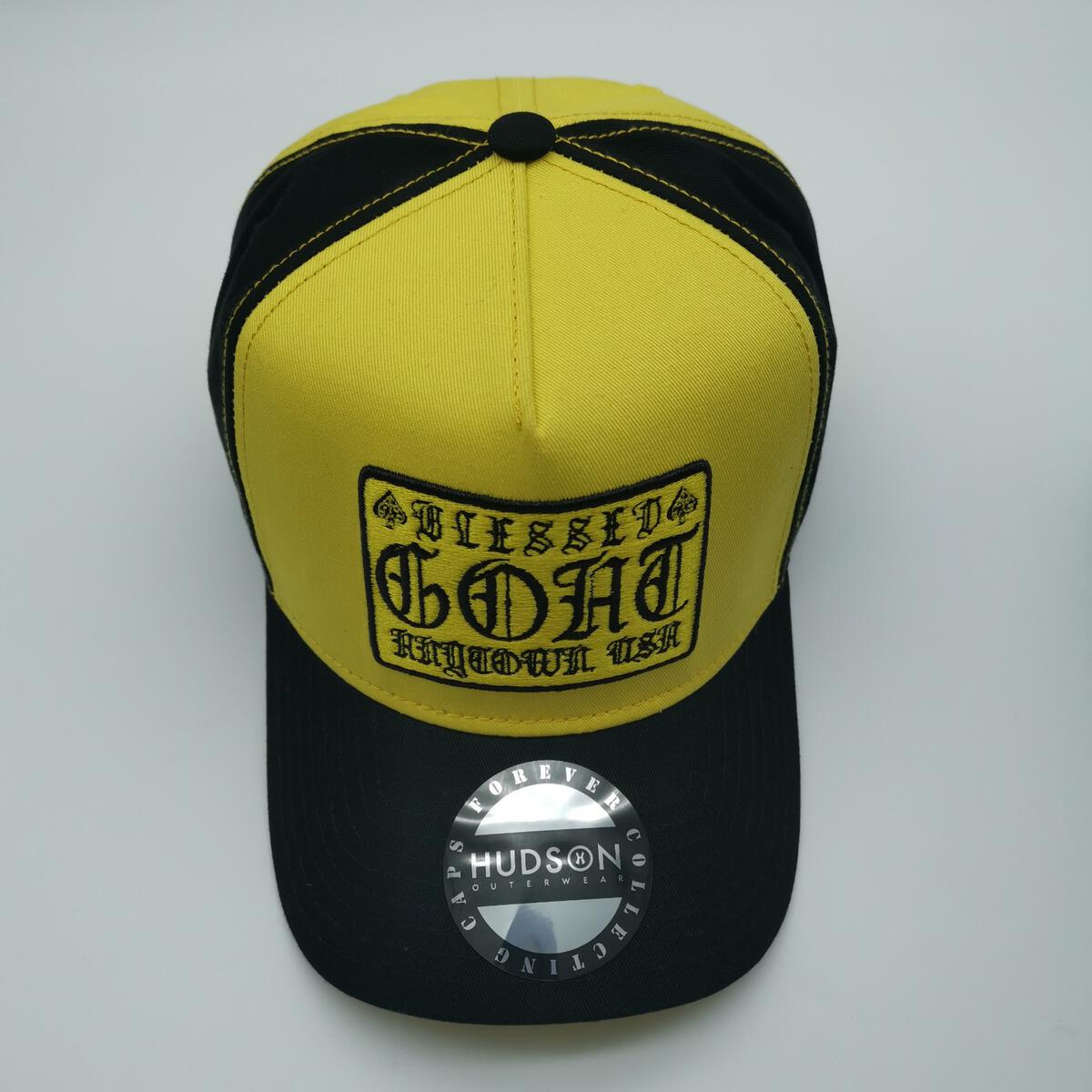 HUDSON GOAT TRUCKER HAT (CD0073)-YELLOW/BLACK