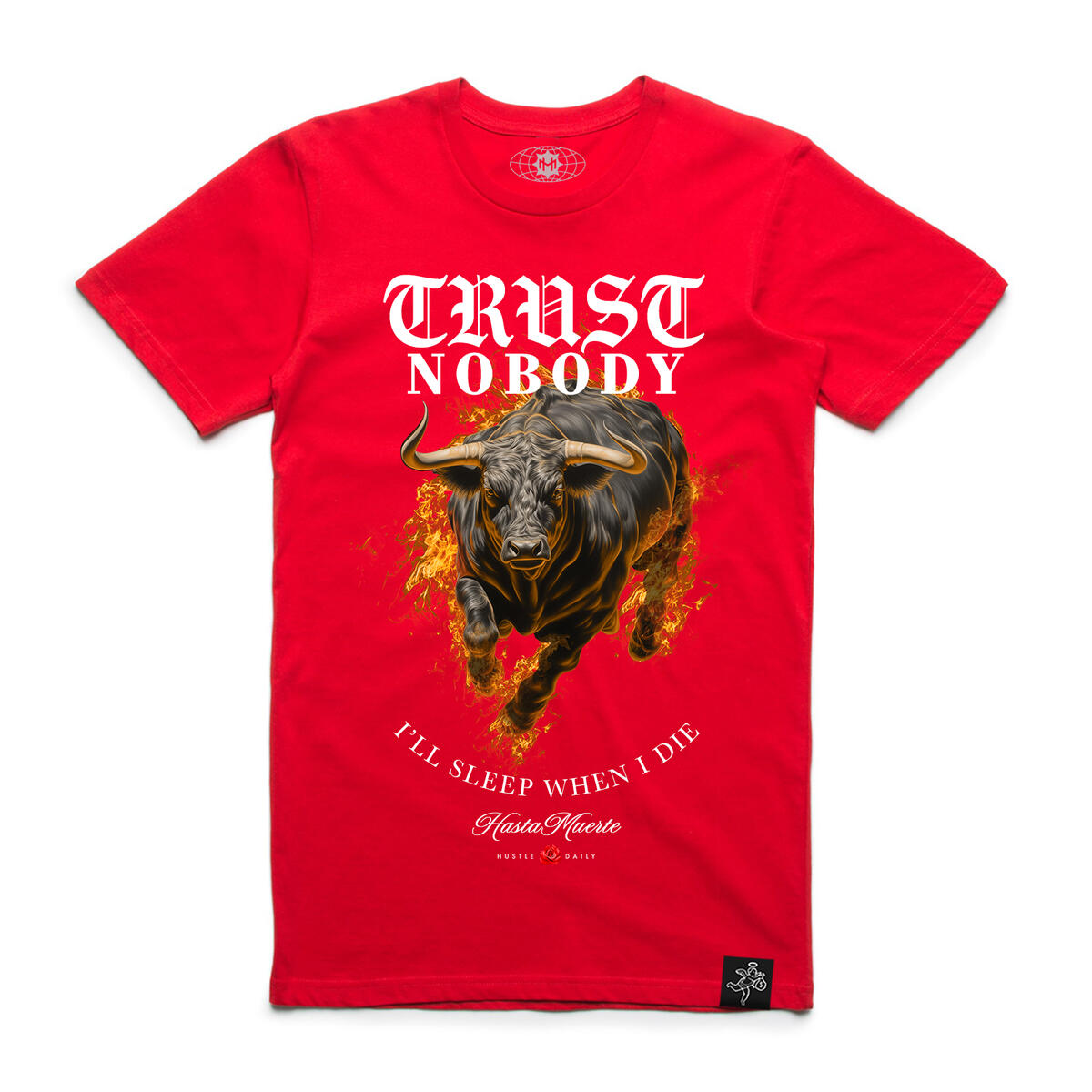 HASTA MUERTE 'Fire Bull' TEE  RED