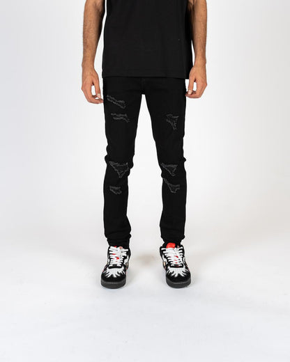 PHEELINGS "ALIVE & WELL" SKINNY DENIM (PH-FW23-96) JET BLACK