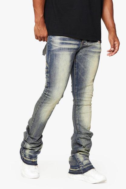 VALABASAS "MR. EXTENDO" BLU SPORCO SUPER STACKED FLARE JEAN (VLBS2354-FF3)