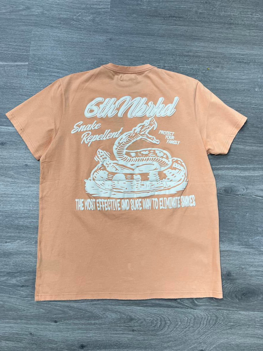 6NBRHD "SNAKE REPELLENT" TEE (6TH-T2801) PEACH