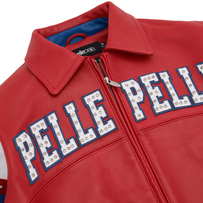 PELLE PELLE ARCHES JACKET (423-37484-CRW)- RED/ROYAL BLUE