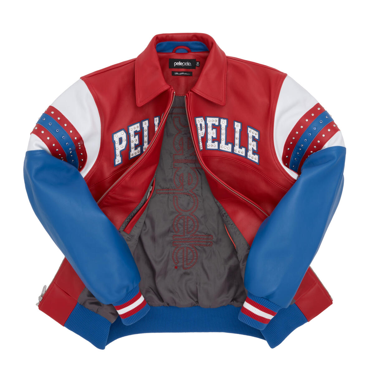 PELLE PELLE ARCHES JACKET (423-37484-CRW)- RED/ROYAL BLUE