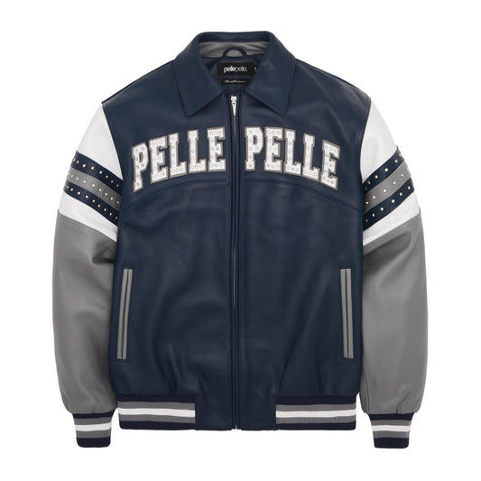 PELLE PELLE ARCHES JACKET (423-37484-NGW)- NAVY/GREY