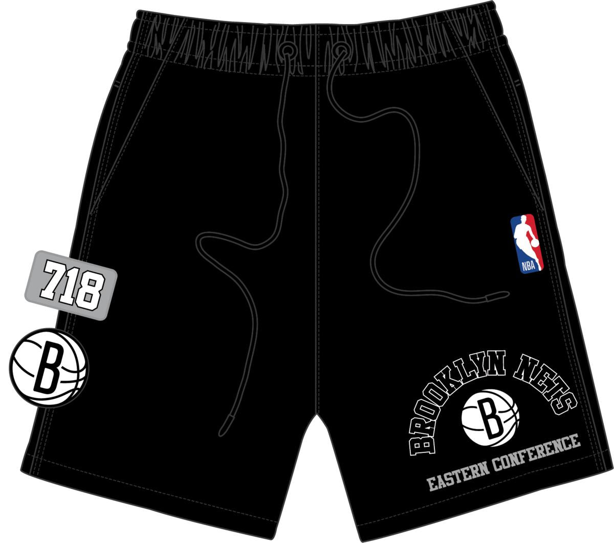 PRO STANDARD BROOKLYN NETS AREA CODE M WOVEN SHORT (BBN3515641) BLK