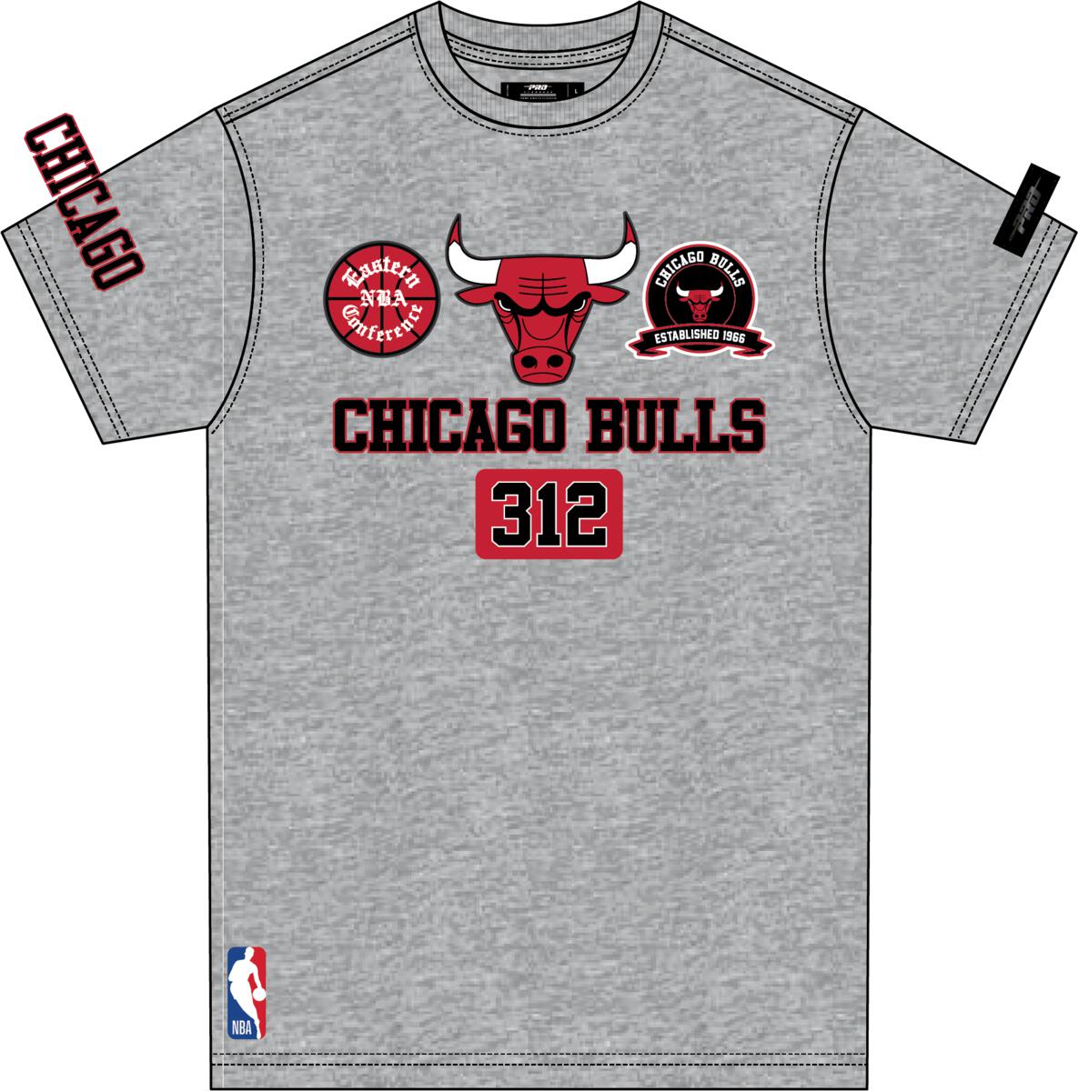 PRO STANDARD CHICAGO BULLS AREA CODE M SJ TEE (BCB1515712) GRY