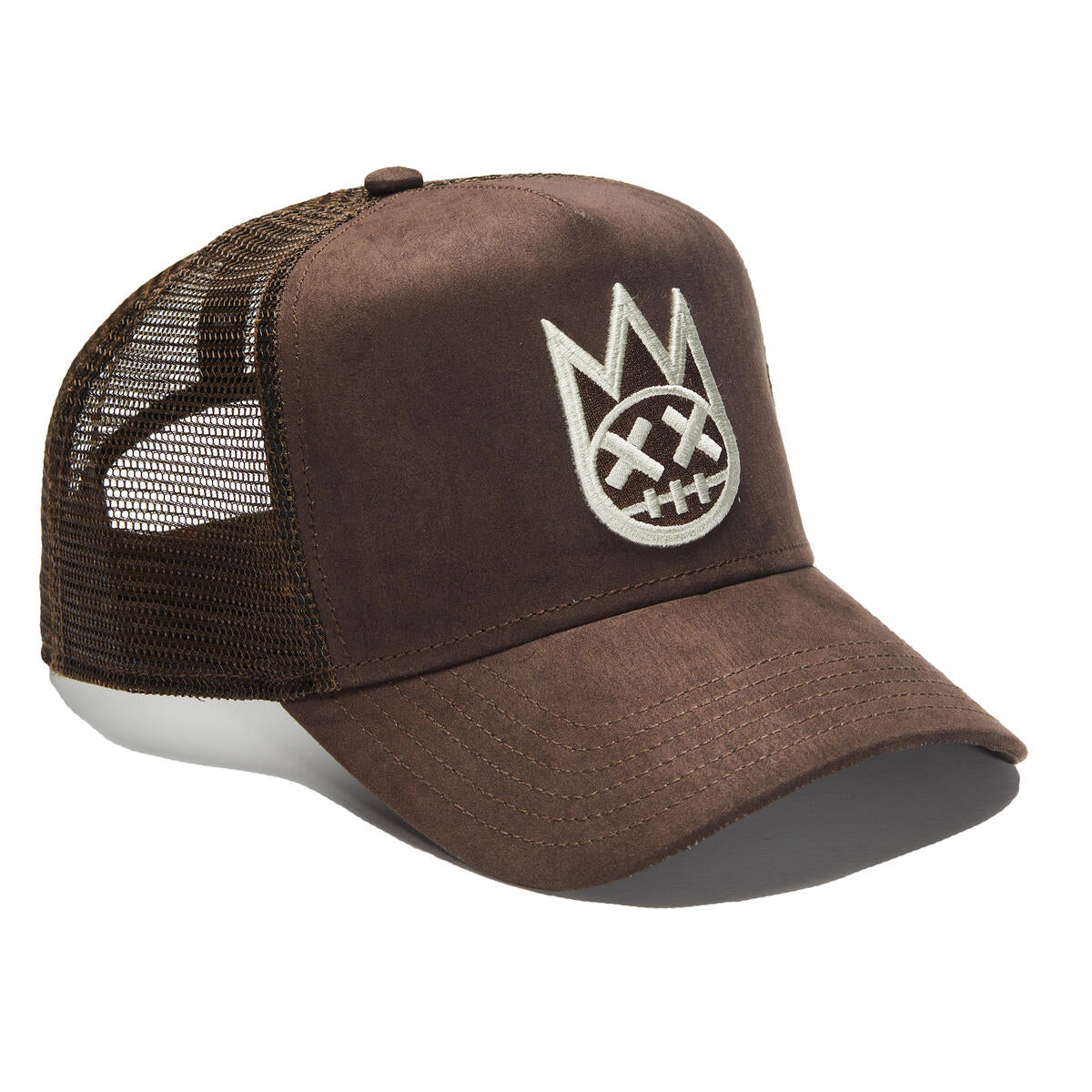 SHIMUCHAN LOGO MESH BACK TRUCKER HAT (624BC-CH43A)-VINTAGE BROWN