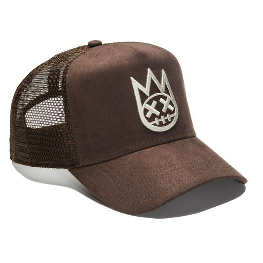 SHIMUCHAN LOGO MESH BACK TRUCKER HAT (624BC-CH43A)-VINTAGE BROWN