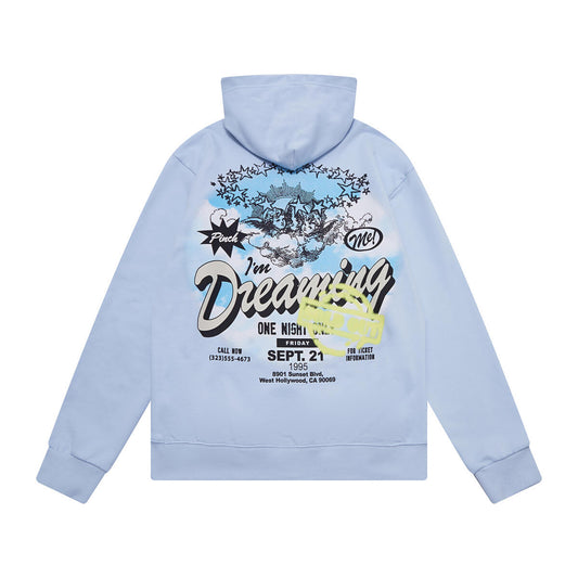 ALMOST SOMEDAY DREAMING HOODIE (c9-96) BABY BLUE