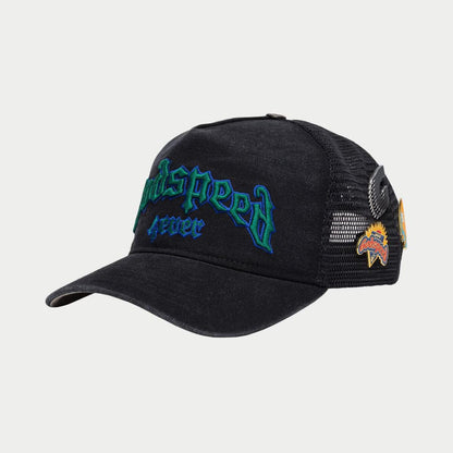 GS Forever Trucker Hat (Black Washed/Green)