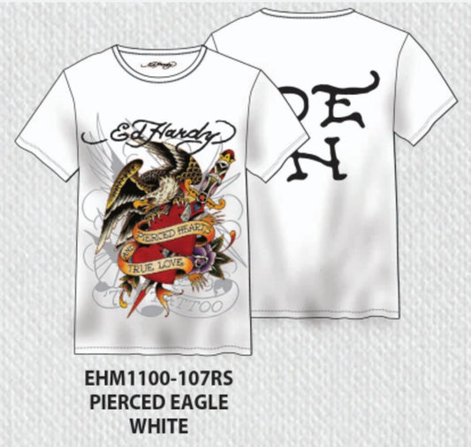 ED HARDY PIERCED EAGLE MENS SS TEE (EHM1100-107RS)