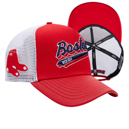 BOSTON RED SOX SCRIPT TAIL TRUCKER HAT (LBR7314474) RED