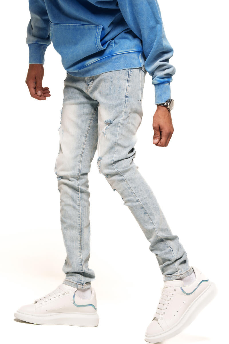 PHEELINGS "EXPECT NOTHING" SKINNY DENIM (PH-SS24-31) LIGHT BLUE