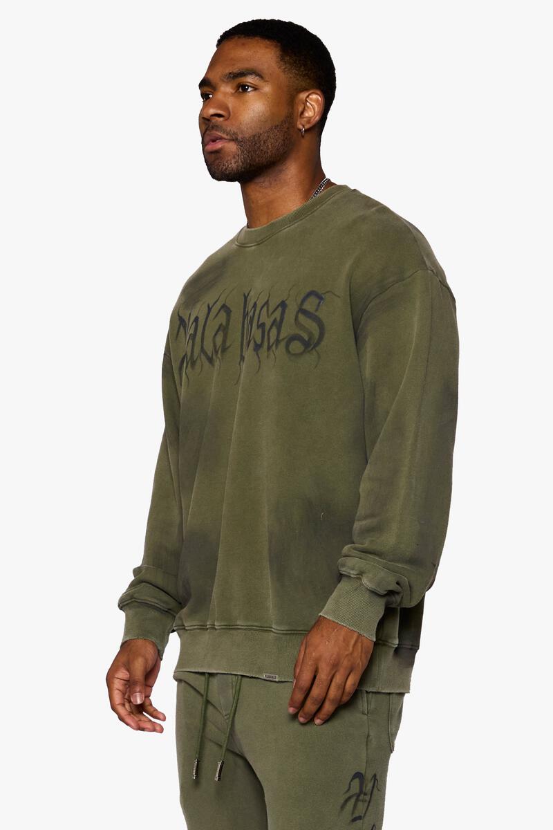 VALABASAS "GLYPHIQUE" OLIVE LONG SLEEVE (VLBSLS001)