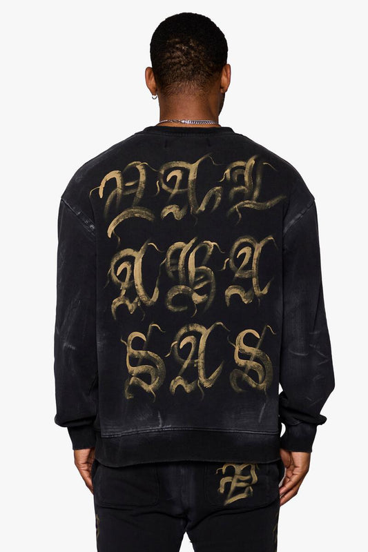 VALABASAS "GLYPHIQUE" BLACK LONG SLEEVE (VLBSLS001)