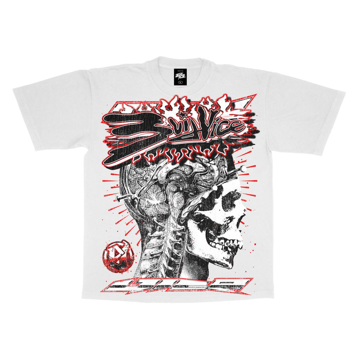 EVIL VICE NAIL HEAD TEE(S24-12) WHITE