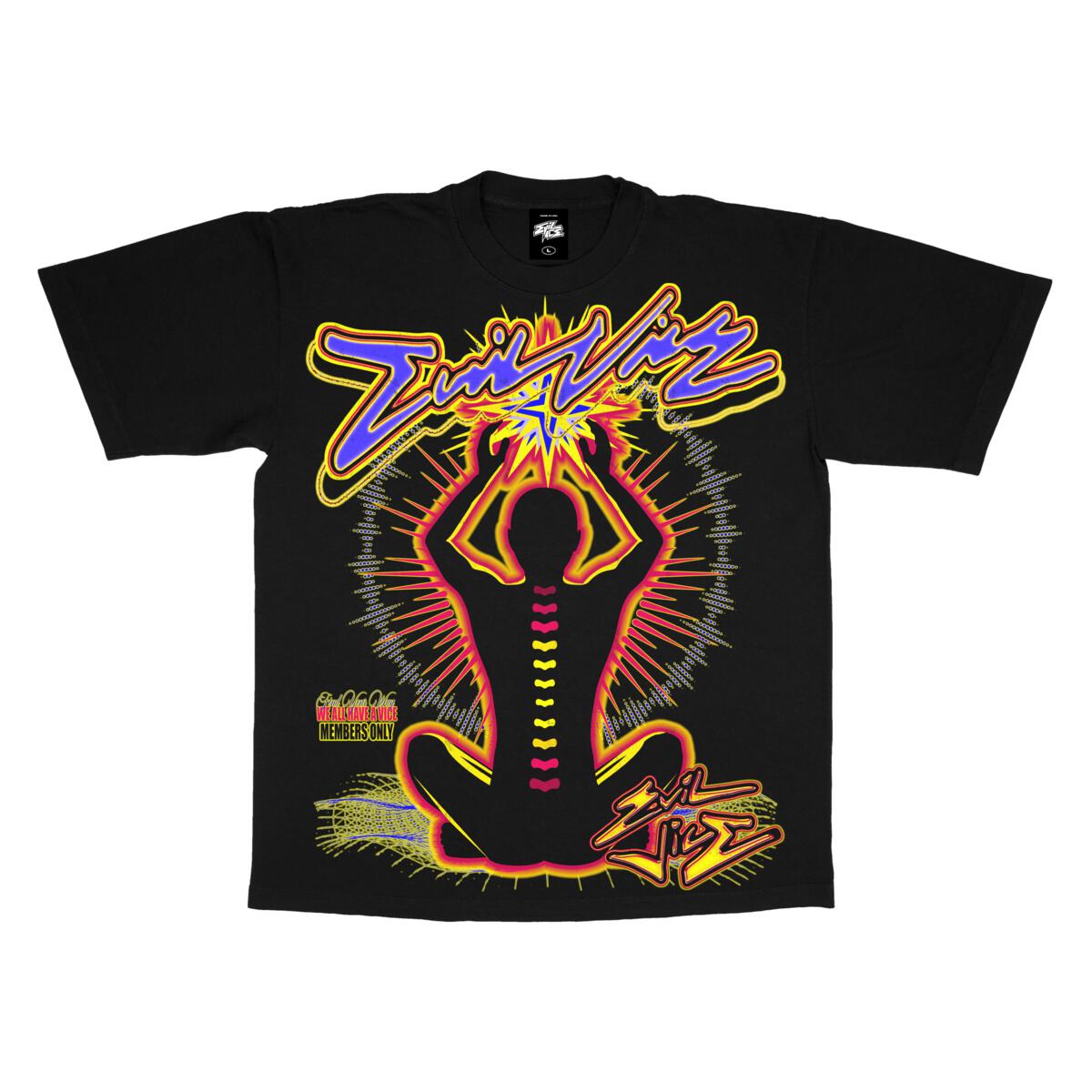 EVIL VICE MEDIATION TEE(S24-1) BLACK