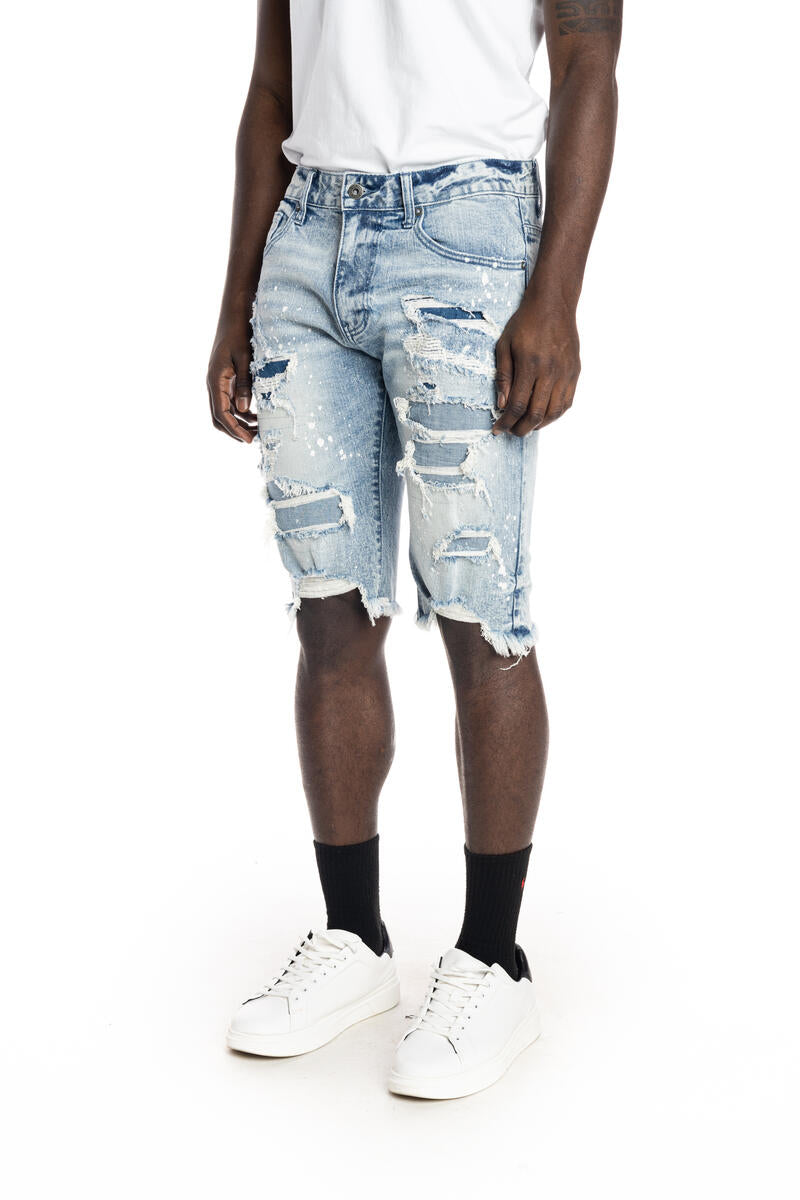 RIPOFF SEMI BASIC DENIM SHORT (JS21121R) S22 REGULAR MIZU BLUE