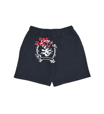 GUNZINII DRAGON REVERSE F.TERRY TOP+SHORT SET GZ410-411-BLACK