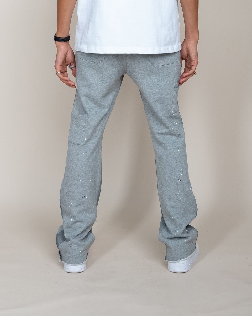 EPTM FRENCH TERRY CARPENTER PANTS - HEATHER GREY