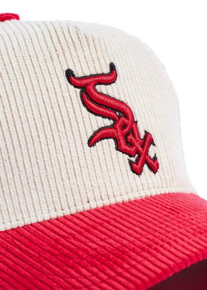 PARADISE BULLSOX CORDUROY CREAM/RED (REF572)