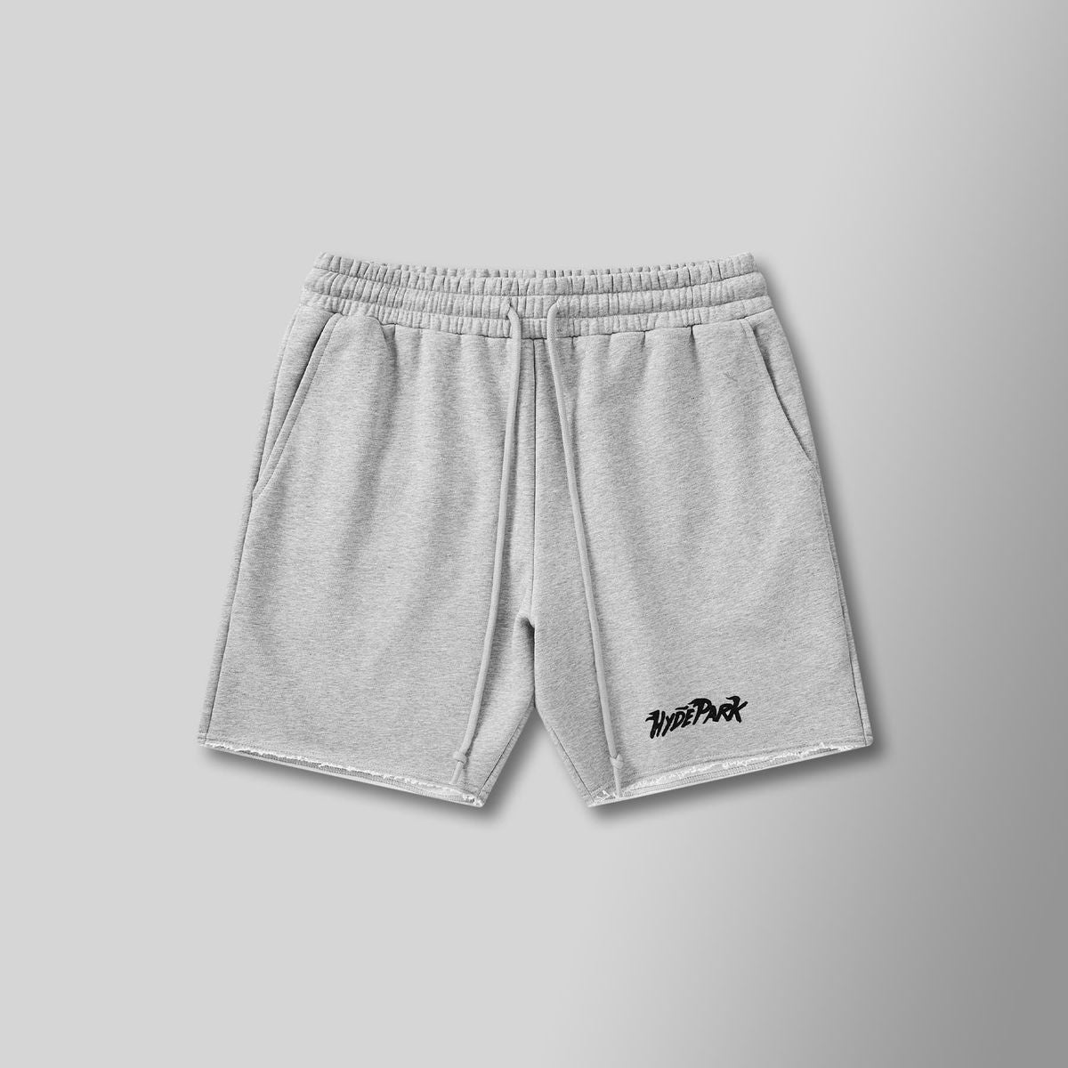 HYDE PARK POSTED UP CUT OFF SHORTS-GRAY HEATHER