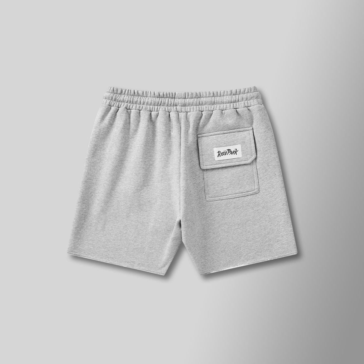 HYDE PARK POSTED UP CUT OFF SHORTS-GRAY HEATHER